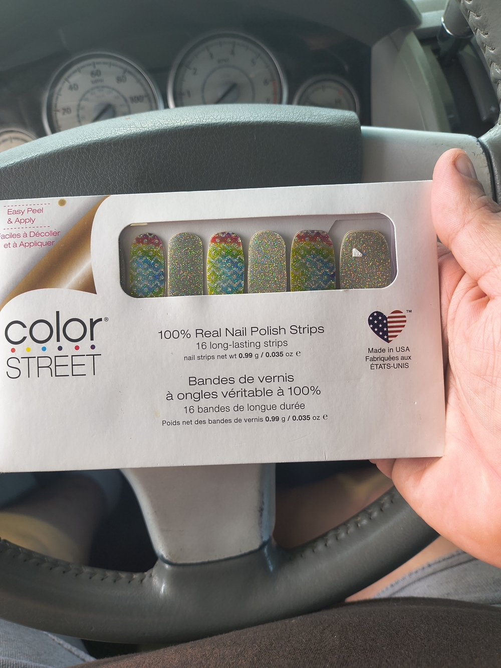 Color Street 100% Real Nail Polish Strips — Multicolor Glitter